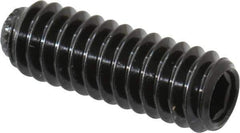 Made in USA - 1/4-20 UNC, 3/4" Length Under Head, Knurled Cup Point Set Screw - Grade 8 Alloy Steel, 1/8" Key - Industrial Tool & Supply