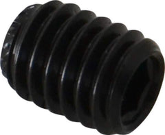Made in USA - 3/8-18 UNC, 1/2" Length Under Head, Knurled Cup Point Set Screw - Grade 8 Alloy Steel, 3/16" Key - Industrial Tool & Supply