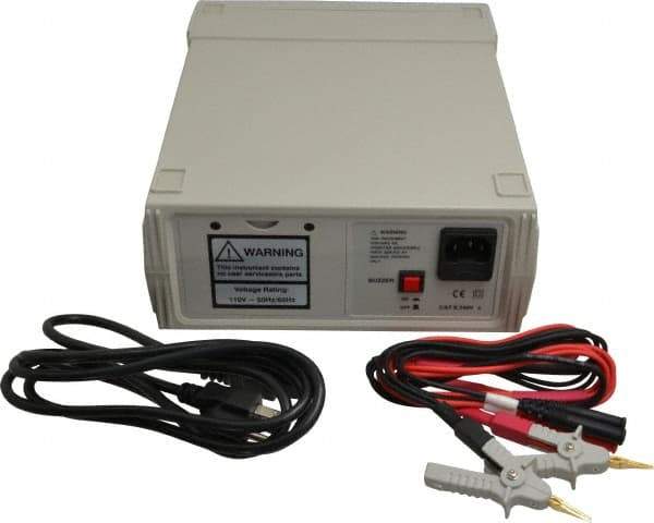 Extech - LED Display, 0.02 Megohm Electrical Insulation Resistance Tester & Megohmmeter - 5 Volt Max Test Voltage, Powered by 120 VAC - Industrial Tool & Supply