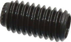 Made in USA - #10-32 UNF, 3/8" Length Under Head, Knurled Cup Point Set Screw - Grade 8 Alloy Steel, 3/32" Key - Industrial Tool & Supply