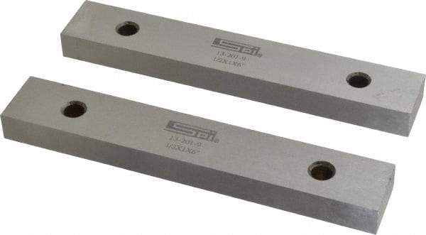 SPI - 6" Long x 1" High x 1/2" Thick, Steel Parallel - 0.0003" & 0.002" Parallelism, Sold as Matched Pair - Industrial Tool & Supply