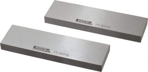 SPI - 6" Long x 1-3/4" High x 1/2" Thick, Steel Parallel - 0.0003" & 0.002" Parallelism, Sold as Matched Pair - Industrial Tool & Supply
