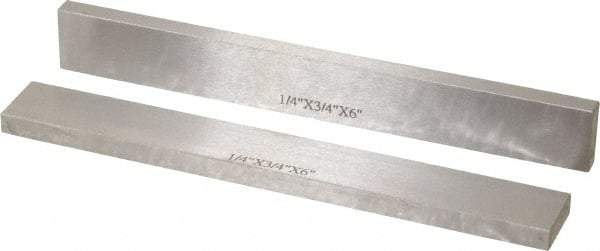 SPI - 6" Long x 3/4" High x 1/4" Thick, Steel Parallel - 0.0003" & 0.002" Parallelism, Sold as Matched Pair - Industrial Tool & Supply