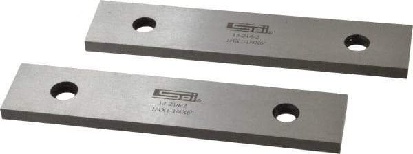 SPI - 6" Long x 1-1/4" High x 1/4" Thick, Steel Parallel - 0.0003" & 0.002" Parallelism, Sold as Matched Pair - Industrial Tool & Supply