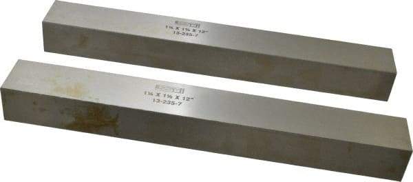 SPI - 12" Long x 1-1/2" High x 1-1/4" Thick, Steel Parallel - 0.0003" & 0.002" Parallelism, Sold as Matched Pair - Industrial Tool & Supply