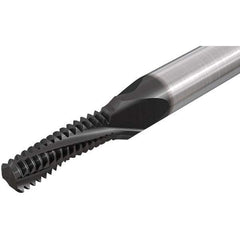 Iscar - M8x1.25 ISO, 1/4" Cutting Diam, 3 Flute, Solid Carbide Helical Flute Thread Mill - Internal Thread, 0.76" LOC, 2-1/2" OAL, 1/4" Shank Diam - Industrial Tool & Supply