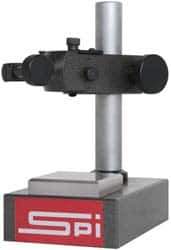 SPI - Cast Iron (Base), Rectangular Base, Comparator Gage Stand - 8" High, 6" Base Length x 3-7/8" Base Width x 2" Base Height, Includes Holder - Industrial Tool & Supply