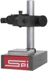 SPI - Cast Iron (Base), Rectangular Base, Comparator Gage Stand - 8" High, 6" Base Length x 3-7/8" Base Width x 2" Base Height, Includes Holder - Industrial Tool & Supply