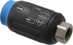 Legris - 1/4 Female NPT ARO Pneumatic Hose Safety Coupler - Plastic/Brass, 1/4" Body Diam - Industrial Tool & Supply