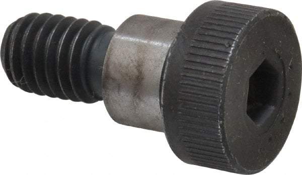 Made in USA - 1/2" Shoulder Diam x 3/8" Shoulder Length, 3/8-16 UNC, Hex Socket Shoulder Screw - 8 Alloy Steel, 0.729 to 3/4" Head Diam - Industrial Tool & Supply