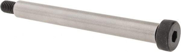 Made in USA - 1/2" Shoulder Diam x 4-1/2" Shoulder Length, 3/8-16 UNC, Hex Socket Shoulder Screw - 8 Alloy Steel, 0.729 to 3/4" Head Diam - Industrial Tool & Supply