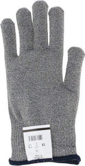 SHOWA - Size M (8), ANSI Cut Lvl 4, Puncture Lvl 0, Abrasion Lvl 1, Dyneema/Lycra/Spectra/Thermax Cut Resistant Gloves - 8.7" Long, Knit Wrist, Light Gray, Ambidextrous - Industrial Tool & Supply