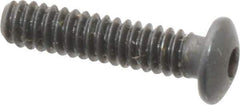 Made in USA - #4-40 UNC Hex Socket Drive, Button Screw - Alloy Steel, Black Oxide Finish, Fully Threaded, 1/2" Length Under Head - Industrial Tool & Supply