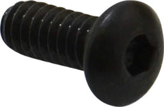 Made in USA - #10-24 UNC Hex Socket Drive, Button Screw - Alloy Steel, Black Oxide Finish, Fully Threaded, 1/2" Length Under Head - Industrial Tool & Supply
