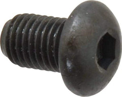 Made in USA - 5/16-24 UNF Hex Socket Drive, Button Screw - Alloy Steel, Black Oxide Finish, Fully Threaded, 1/2" Length Under Head - Industrial Tool & Supply