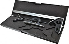 SPI - 4 Piece, 18" Combination Square Set - 1/16, 1/32, 1/64 & 1/8" (4R) Graduation, Hardened Steel Blade, Cast Iron Center, Protractor & Square Head - Industrial Tool & Supply