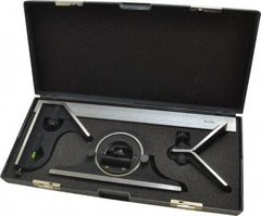 SPI - 4 Piece, 12" Combination Square Set - 1/32 & 1/64" (English/Metric) Graduation, Hardened Steel Blade, Cast Iron Center, Protractor & Square Head - Industrial Tool & Supply