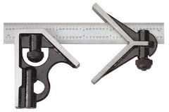 SPI - 3 Piece, 24" Combination Square Set - 1/32 & 1/64" (English/Metric) Graduation, Hardened Steel Blade, Hardened Steel Center & Square Head - Industrial Tool & Supply