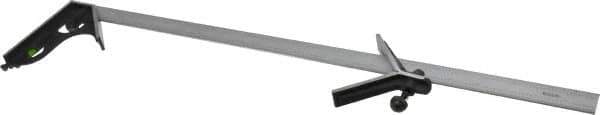 SPI - 3 Piece, 24" Combination Square Set - 1/16, 1/32, 1/64 & 1/8" (4R) Graduation, Hardened Steel Blade, Cast Iron Center & Square Head - Industrial Tool & Supply