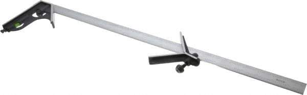 SPI - 3 Piece, 24" Combination Square Set - 1/32 & 1/64" (English/Metric) Graduation, Hardened Steel Blade, Cast Iron Center & Square Head - Industrial Tool & Supply