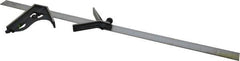 SPI - 3 Piece, 24" Combination Square Set - 1/100, 1/32, 1/50 & 1/64" (16R) Graduation, Hardened Steel Blade, Cast Iron Center & Square Head - Industrial Tool & Supply