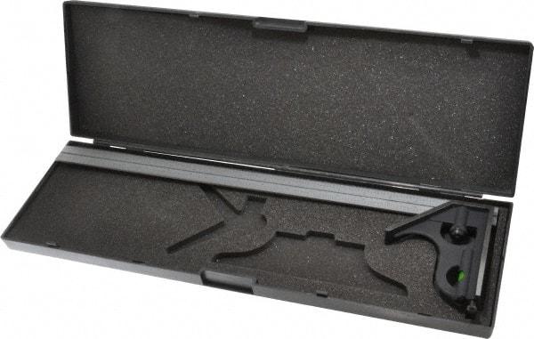 SPI - 2 Piece, 18" Combination Square Set - 1/16, 1/32, 1/64 & 1/8" (4R) Graduation, Hardened Steel Blade, Cast Iron Center & Square Head - Industrial Tool & Supply