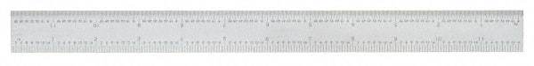 SPI - 12 Inch Long Blade, English and Metric Graduation Combination Square Blade - Baked Enamel Coated, 1/64 and 1/32 Inch Graduation, 0.5 and 1mm Graduation - Industrial Tool & Supply