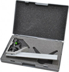 SPI - 2 Piece, 6" Combination Square Set - 1/16, 1/32, 1/64 & 1/8" (4R) Graduation, Hardened Steel Blade, Hardened Steel Square Head - Industrial Tool & Supply