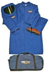 Stanco Safety Products - Size XL, 3 HRC, Arc Flash Clothing Kit - 25 cal per Sq cm, Hood Protection, 35" Coat & Bib Overalls - Industrial Tool & Supply