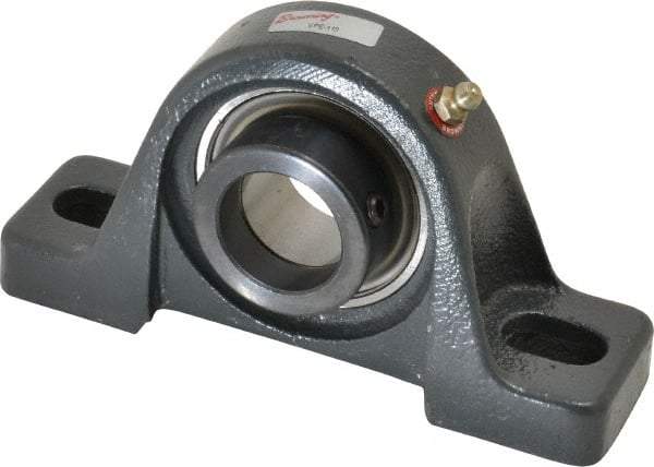 Browning - 1-3/16" ID, 6-3/16" OAL x 3-9/32" OAH Pillow Block - 2,567 Lb Static Cap, 4,381 Lb Dyn Cap, 4-5/8" Btw Mnt Hole Ctrs, 1-11/16" Base-to-Ctr Ht, Cast Iron - Industrial Tool & Supply