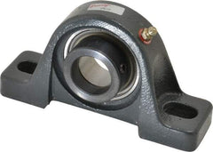 Browning - 1-3/16" ID, 6-3/16" OAL x 3-9/32" OAH Pillow Block - 2,567 Lb Static Cap, 4,381 Lb Dyn Cap, 4-5/8" Btw Mnt Hole Ctrs, 1-11/16" Base-to-Ctr Ht, Cast Iron - Industrial Tool & Supply