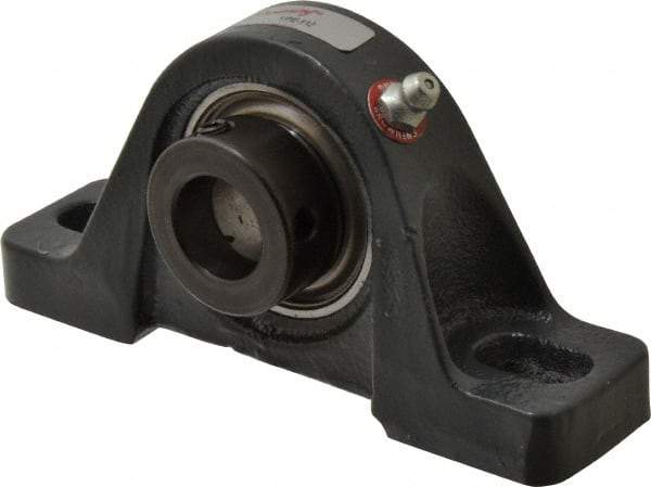 Browning - 3/4" ID, 5" OAL x 2-17/32" OAH Pillow Block - 1,444 Lb Static Cap, 2,611 Lb Dyn Cap, 3-25/32" Btw Mnt Hole Ctrs, 1-5/16" Base-to-Ctr Ht, Cast Iron - Industrial Tool & Supply