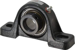 Browning - 1" ID, 5-1/2" OAL x 2-13/16" OAH Pillow Block - 1,651 Lb Static Cap, 2,801 Lb Dyn Cap, 4-1/8" Btw Mnt Hole Ctrs, 1-7/16" Base-to-Ctr Ht, Cast Iron - Industrial Tool & Supply