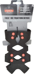 Ergodyne - Size 5-8, (Women's Size 6.5-9.5) Strap-On Cleat - Steel Studs Traction, Black - Industrial Tool & Supply