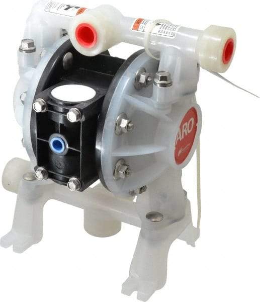 ARO/Ingersoll-Rand - 1/2" NPT, Nonmetallic, Air Operated Diaphragm Pump - Nitrile Diaphragm, Polypropylene Housing - Industrial Tool & Supply