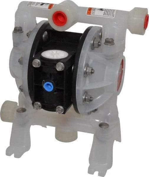 ARO/Ingersoll-Rand - 1/2" NPT, Nonmetallic, Air Operated Diaphragm Pump - Polyurethane Diaphragm, Polypropylene Housing - Industrial Tool & Supply