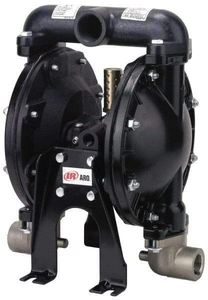 ARO/Ingersoll-Rand - 1" NPT, Metallic, Air Operated Diaphragm Pump - Nitrile Diaphragm, Aluminum Housing - Industrial Tool & Supply