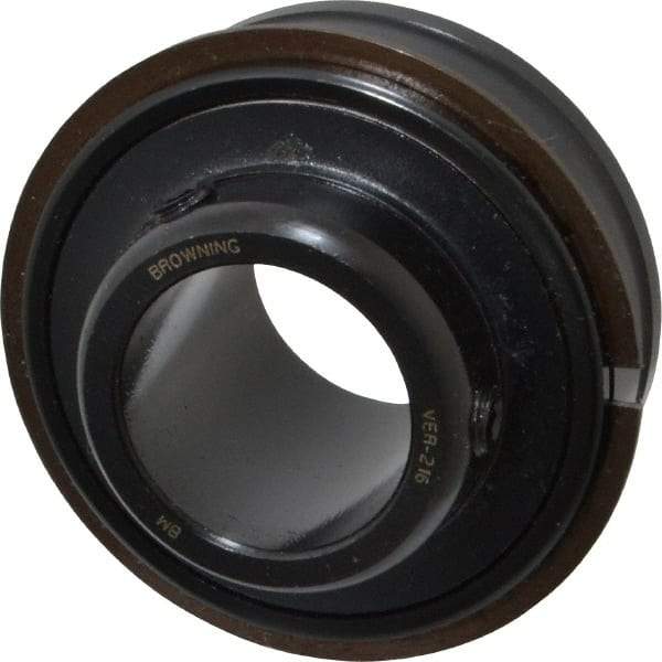 Browning - 1" ID x 2.0472" OD, 2,801 Lb Dynamic Capacity, ER Style Insert Bearing - 52100 Steel Insert, 3/4" Race Width, 1,651 Lb Static Capacity - Industrial Tool & Supply