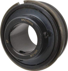 Browning - 1-1/8" ID x 2.4409" OD, 4,381 Lb Dynamic Capacity, ER Style Insert Bearing - 52100 Steel Insert, 7/8" Race Width, 2,567 Lb Static Capacity - Industrial Tool & Supply