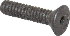 Made in USA - #4-40 UNC Hex Socket Drive, 82° Flat Screw - Alloy Steel, Black Oxide Finish, Fully Threaded, 1/2" OAL - Industrial Tool & Supply