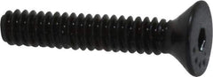Made in USA - #4-40 UNC Hex Socket Drive, 82° Flat Screw - Alloy Steel, Black Oxide Finish, Fully Threaded, 5/8" OAL - Industrial Tool & Supply