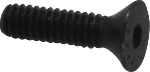 Made in USA - #5-40 UNC Hex Socket Drive, 82° Flat Screw - Alloy Steel, Black Oxide Finish, Fully Threaded, 1/2" OAL - Industrial Tool & Supply