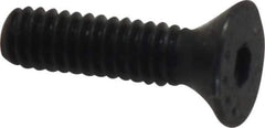 Made in USA - #5-40 UNC Hex Socket Drive, 82° Flat Screw - Alloy Steel, Black Oxide Finish, Fully Threaded, 1/2" OAL - Industrial Tool & Supply