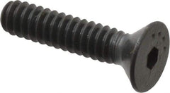 Made in USA - #6-32 UNC Hex Socket Drive, 82° Flat Screw - Alloy Steel, Black Oxide Finish, Fully Threaded, 5/8" OAL - Industrial Tool & Supply