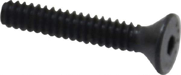 Made in USA - #6-32 UNC Hex Socket Drive, 82° Flat Screw - Alloy Steel, Black Oxide Finish, Fully Threaded, 3/4" OAL - Industrial Tool & Supply