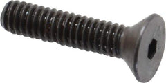 Made in USA - #8-32 UNC Hex Socket Drive, 82° Flat Screw - Alloy Steel, Black Oxide Finish, Fully Threaded, 3/4" OAL - Industrial Tool & Supply