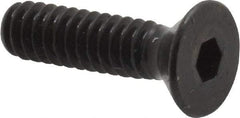 Made in USA - #10-24 UNC Hex Socket Drive, 82° Flat Screw - Alloy Steel, Black Oxide Finish, Fully Threaded, 3/4" OAL - Industrial Tool & Supply