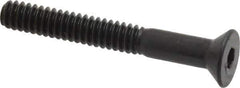 Made in USA - #10-24 UNC Hex Socket Drive, 82° Flat Screw - Alloy Steel, Black Oxide Finish, Fully Threaded, 1-1/2" OAL - Industrial Tool & Supply