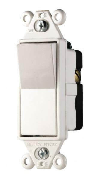 Cooper Wiring Devices - 3 Pole, 120 to 277 Volt, 20 Amp, Commercial Grade, Rocker, Wall and Dimmer Light Switch - Industrial Tool & Supply