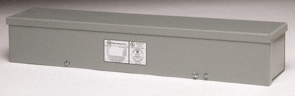 Cooper B-Line - 6" High x 24" Wide x 6" Long, Screw Mount Wire Duct - Gray, 7 Knockouts, Screw, Steel - Industrial Tool & Supply